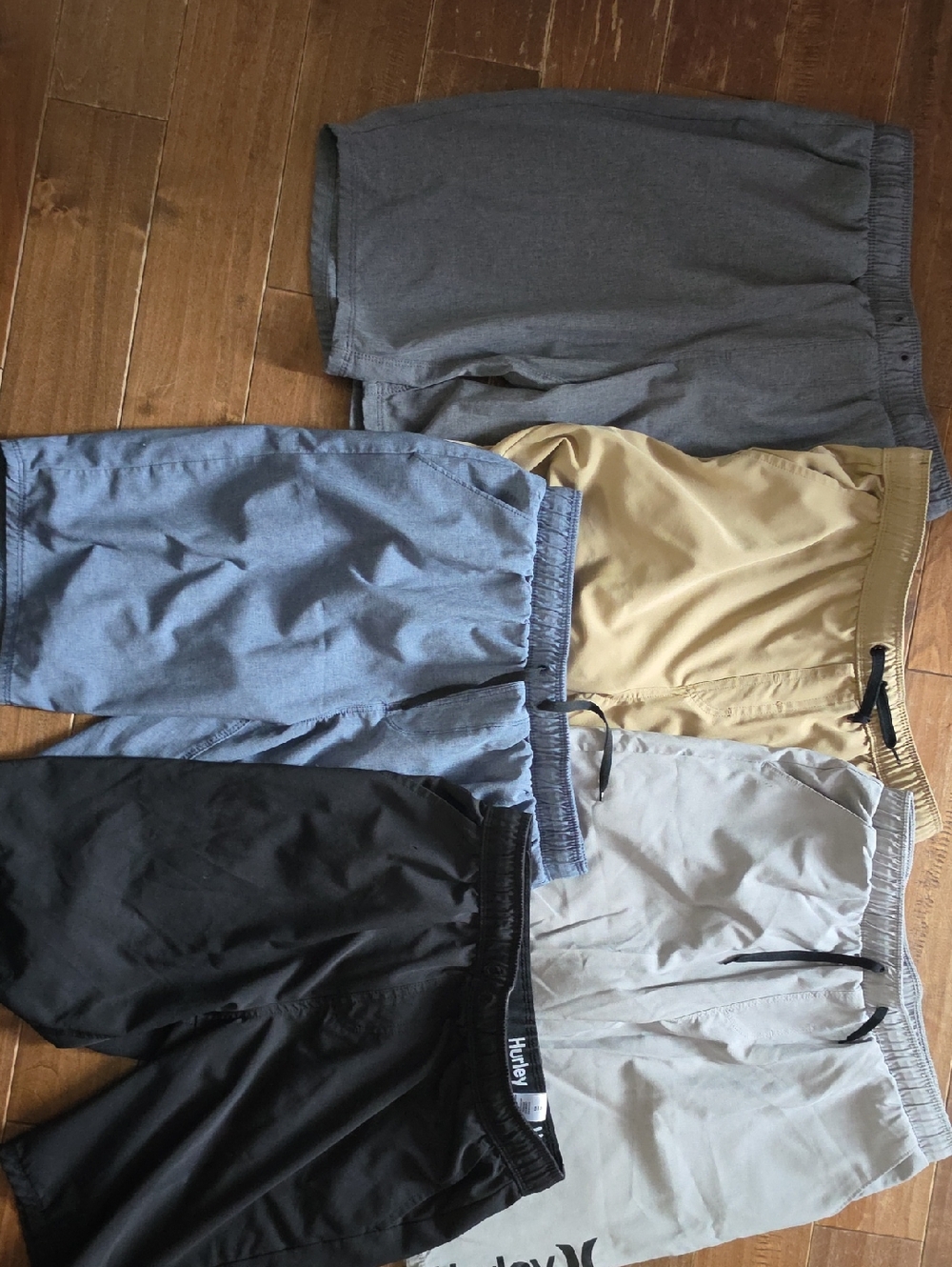 Hurley Boys Shorts Pack - Black, Gray, Blue, Tan, Light Gray
